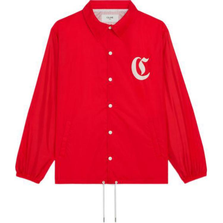 CELINE SS22  Red Logo Print Jacket. 2W544495M-27ED