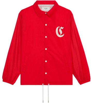 Jaket CELINE SS22 Merah dengan Logo Print. 2W544495M-27ED Order Jaket CELINE SS22 Merah dengan Logo Print. 2W544495M-27ED