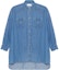 Buy CELINE SS22 Solid Blue Long Sleeve Button-Up Shirt. 2T217362M-07UO