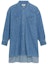 Order CELINE SS22 Solid Blue Long Sleeve Button-Up Shirt. 2T217362M-07UO