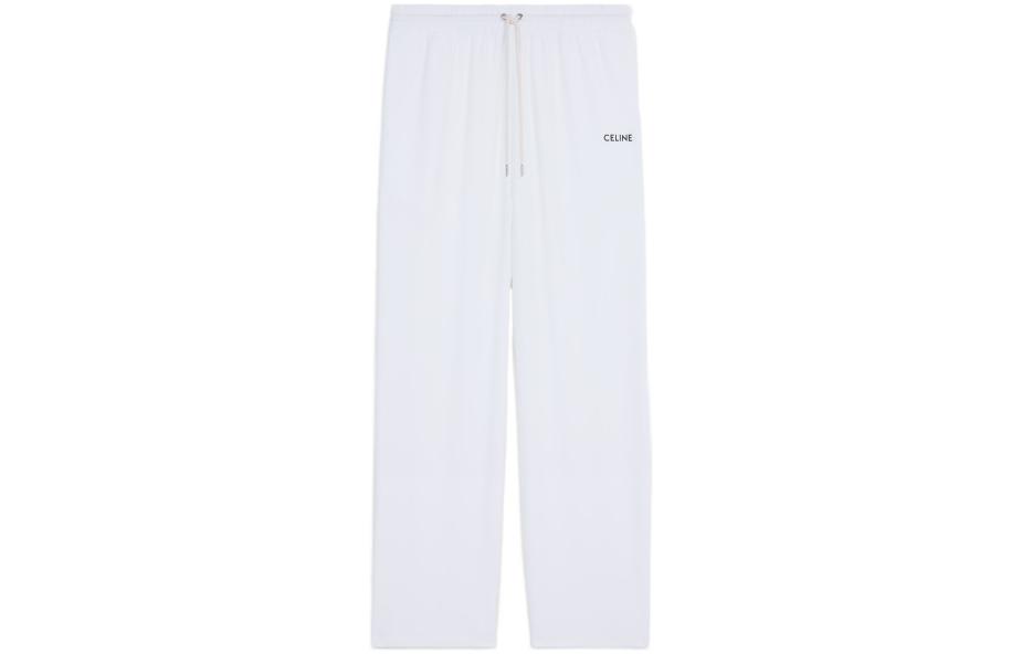Order CELINE SS22 白色针织直筒运动裤 - 休闲运动风裤子 2Z198121O-01BC