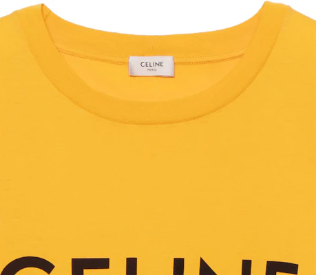 CELINE SS22 黃色寬鬆版印花品牌圓領T恤。 2X681671Q-11MD Shop CELINE SS22 黃色寬鬆版印花品牌圓領T恤。 2X681671Q-11MD