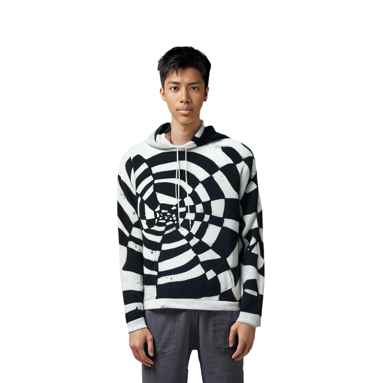 CELINE SS22 Abstract Print Black Hoodie for Men. 2Y619469Q-01EA 圖 4