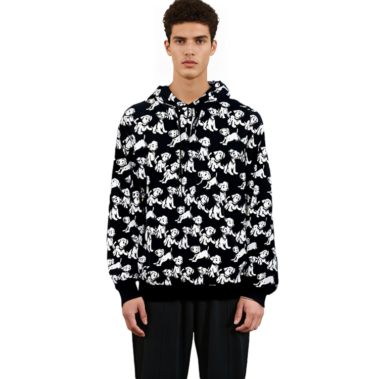 Shop Sudadera Oversize Negra con Estampado Animal CELINE SS22. 2Y641427Q-38AW