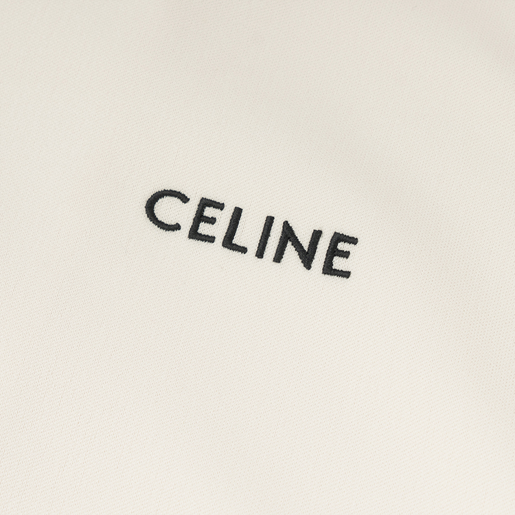 Celine SS22 Beige Letter Logo Embroidered Zip-Up Jacket 2Y490121O-01EA 圖 4