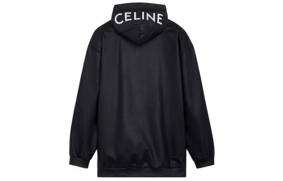Lookbook Celine SS22 黑色寬鬆版拉鍊連帽外套 2Y621250Q-38AW