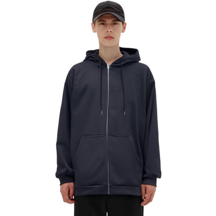 Shop Celine SS22 黑色寬鬆版拉鍊連帽外套 2Y621250Q-38AW