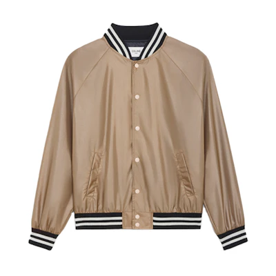 Celine SS22 Brown Jacket with Back Letter Print 2W365495M-02LC