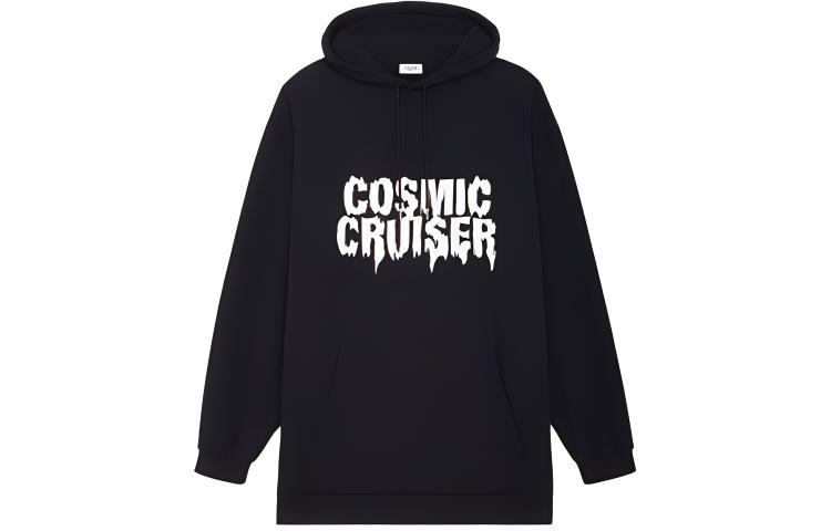 Celine SS22 Letter Print Cotton Fleece Sweatshirt Black () 2Y685670Q-38AW