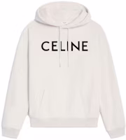 CELINE SS22 Letter Print Oversized Hoodie Cream Long Sleeve Sweater 2Y321670Q-01CB CELINE SS22 Letter Print Oversized Hoodie Cream Long Sleeve Sweater 2Y321670Q-01CB