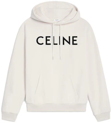 CELINE SS22 字母印花寬鬆連帽上衣 奶油色長袖毛衣 2Y321670Q-01CB Buy CELINE SS22 字母印花寬鬆連帽上衣 奶油色長袖毛衣 2Y321670Q-01CB