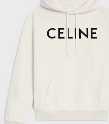 CELINE SS22 字母印花寬鬆連帽上衣 奶油色長袖毛衣 2Y321670Q-01CB Details for CELINE SS22 字母印花寬鬆連帽上衣 奶油色長袖毛衣 2Y321670Q-01CB