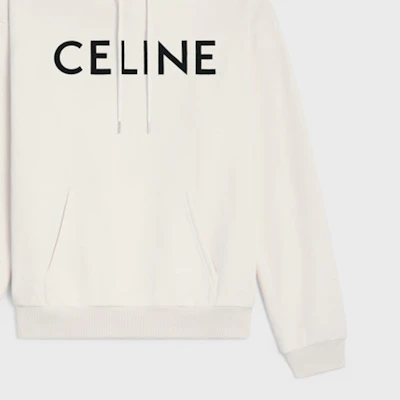 CELINE SS22 字母印花寬鬆連帽上衣 奶油色長袖毛衣 2Y321670Q-01CB Sizing CELINE SS22 字母印花寬鬆連帽上衣 奶油色長袖毛衣 2Y321670Q-01CB