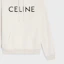 Sizing CELINE SS22 字母印花寬鬆連帽上衣 奶油色長袖毛衣 2Y321670Q-01CB