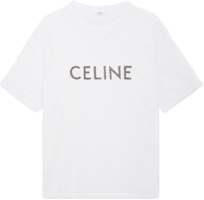 CELINE SS22 Logo Print Crewneck White T-Shirt for Men. 2X59A950P-01EA CELINE SS22 Logo Print Crewneck White T-Shirt for Men. 2X59A950P-01EA