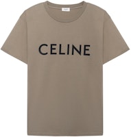 CELINE SS22 Kaos Crewneck Logo Print Oversized Coklat Kopi Pria. 2X681671Q-02KC Order CELINE SS22 Kaos Crewneck Logo Print Oversized Coklat Kopi Pria. 2X681671Q-02KC