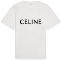CELINE SS22 Logo Print Unisex White Crewneck T-Shirt. 2X681671Q-01CC CELINE SS22 Logo Print Unisex White Crewneck T-Shirt. 2X681671Q-01CC