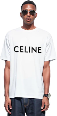 CELINE 2022春夏系列 男女同款 白色印花圆领T恤 2X681671Q-01CC Purchase CELINE 2022春夏系列 男女同款 白色印花圆领T恤 2X681671Q-01CC