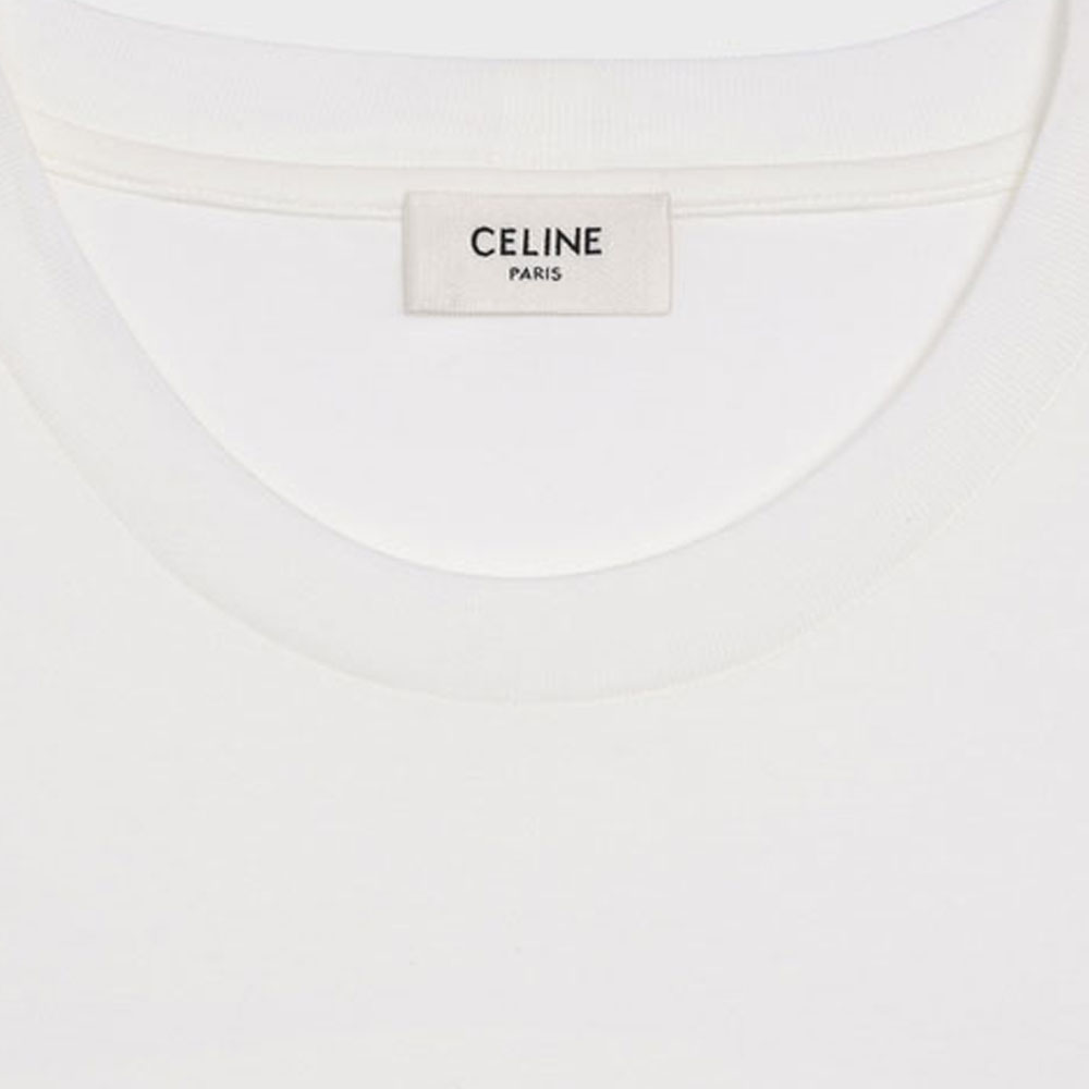 Details for CELINE 2022春夏系列 男女同款 白色印花圆领T恤 2X681671Q-01CC