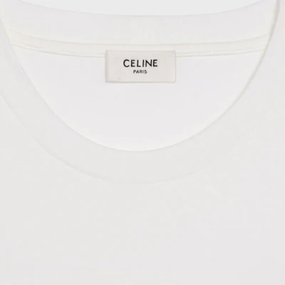 CELINE 2022春夏系列 男女同款 白色印花圆领T恤 2X681671Q-01CC Details for CELINE 2022春夏系列 男女同款 白色印花圆领T恤 2X681671Q-01CC