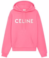 Order Hoodie Pink CELINE SS22 Fleece Lengan Panjang dengan Logo. 2Y321670Q-25FE