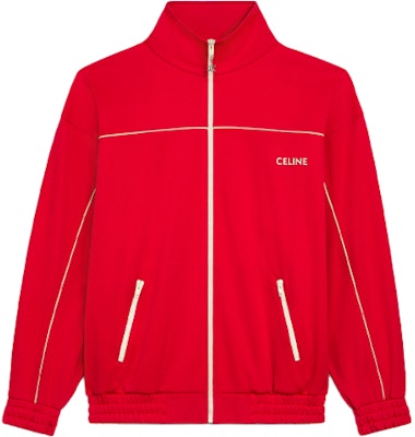 CELINE SS22 Red Knit Zip-Up Sweatshirt with Logo Design for Men. 2Y654121O-27RO Order CELINE SS22 Red Knit Zip-Up Sweatshirt with Logo Design for Men. 2Y654121O-27RO
