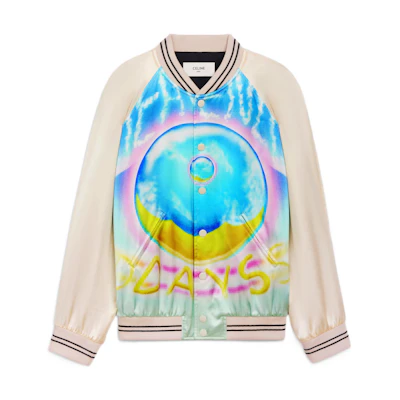 Celine SS22 Satin Artist Print Jacket Pink 2V28H353Q-14MC