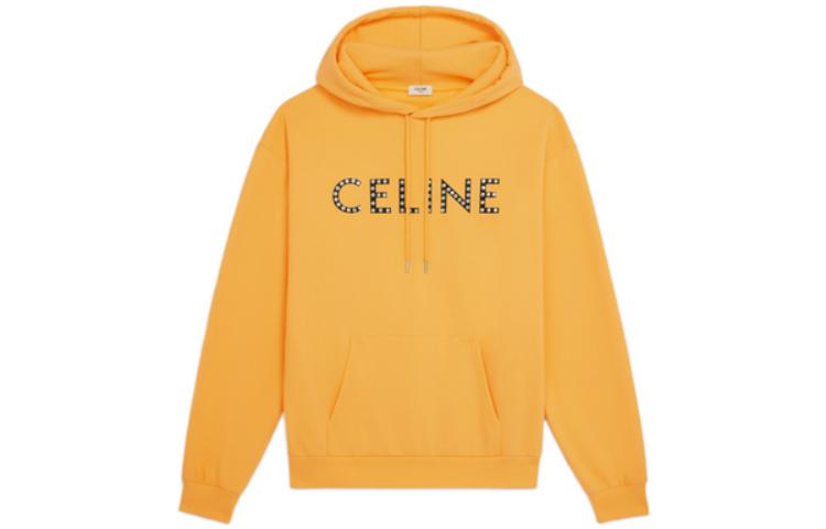 Order CELINE SS22 Baju Sweater Kuning Oversized Bertatah Huruf. 2Y695670Q-11MD