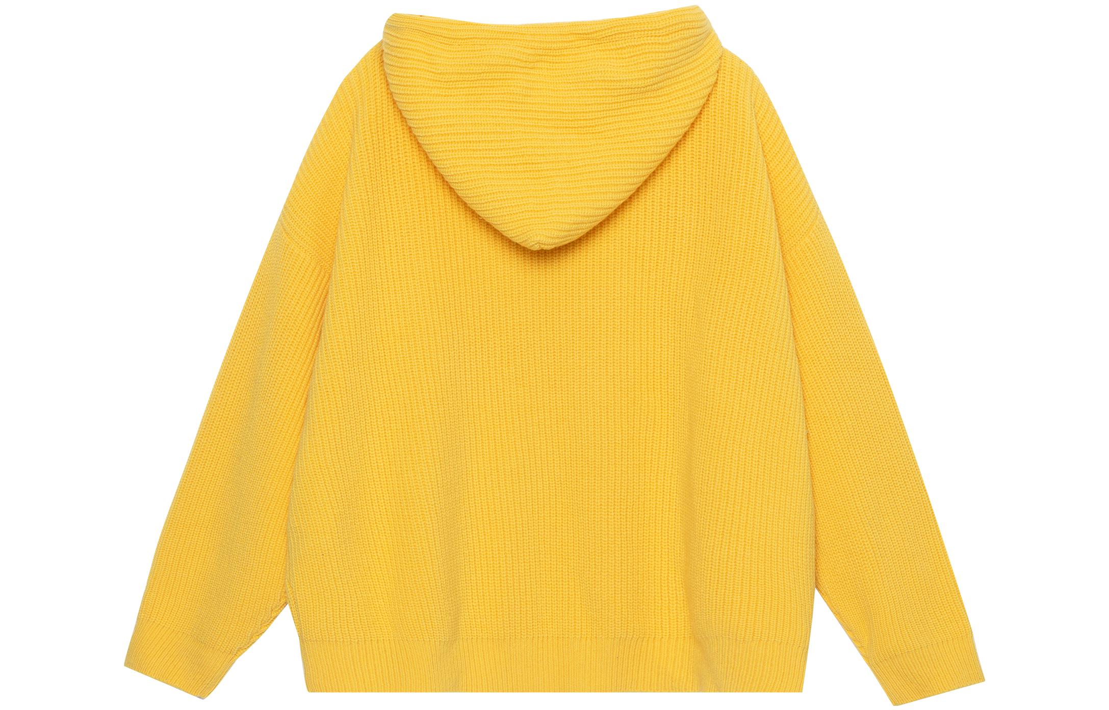 Lookbook CELINE SS22 Yellow  Hoodie with Solid Color Logo Print and Kangaroo Pocket. 2A85W423P-11MA