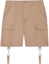 Buy CELINE SS23 Beige Logo Print Pocket Shorts with Spring Buckle. 2Z383219I-02BG