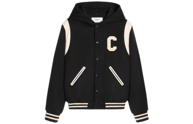 Order 셀린느 SS23 블랙 패치워크 캐주얼 버튼 자켓. 2V98M110R-38NO