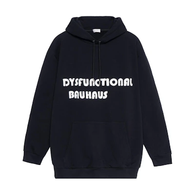 CELINE SS23 Black Hoodie with Logo Print and Drawstring. 2Y14B670Q-38AW
