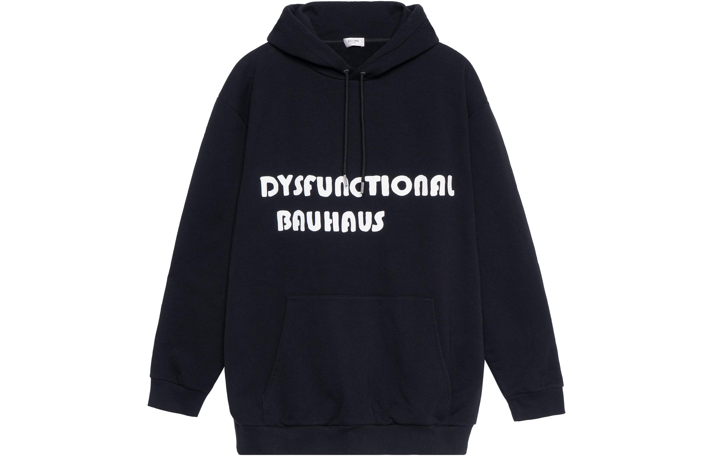 CELINE SS23  Black Hoodie with Logo Print and Drawstring. 2Y14B670Q-38AW 圖 2