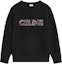 Order CELINE SS23 Sweater Rajut Hitam Logo Kristal Kasual. 2AG77445U-38NO