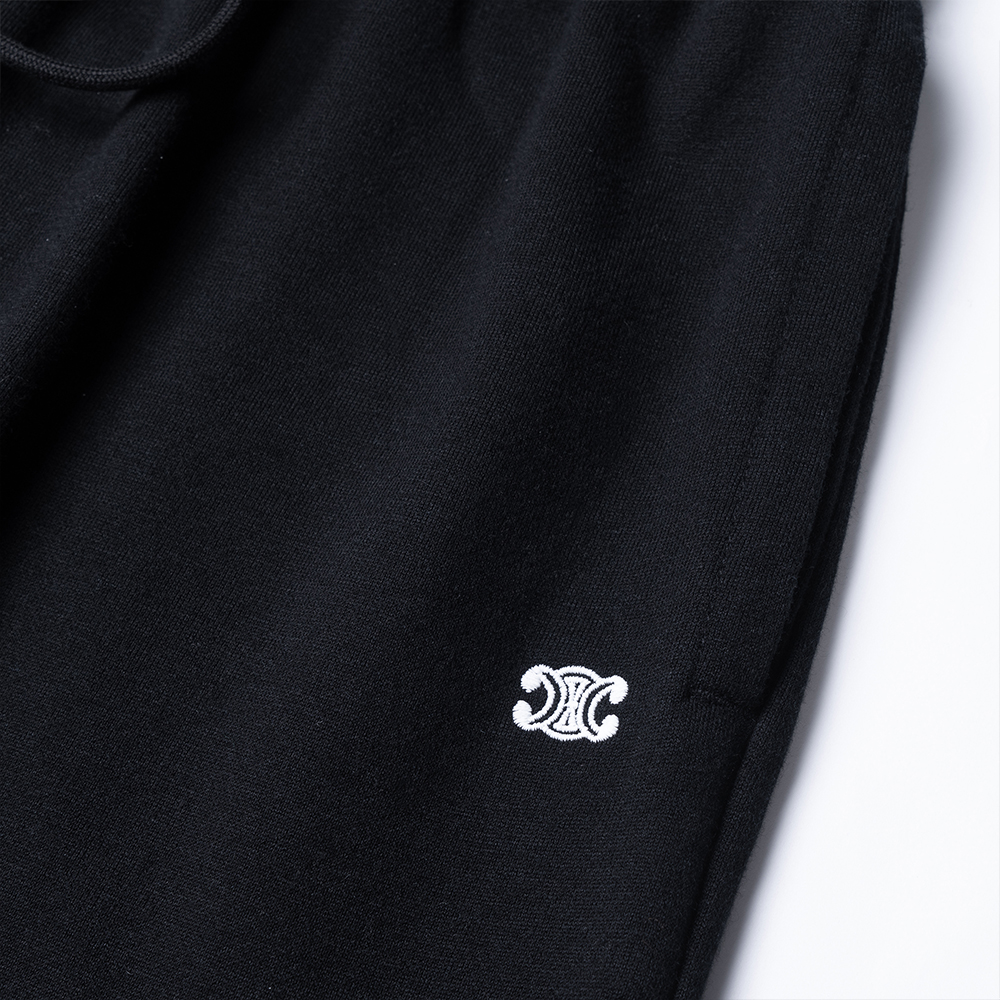 CELINE SS23  Black Logo Embroidered Relaxed Fit Jogger Sweatpants. 2Z551450I38AW 圖 6