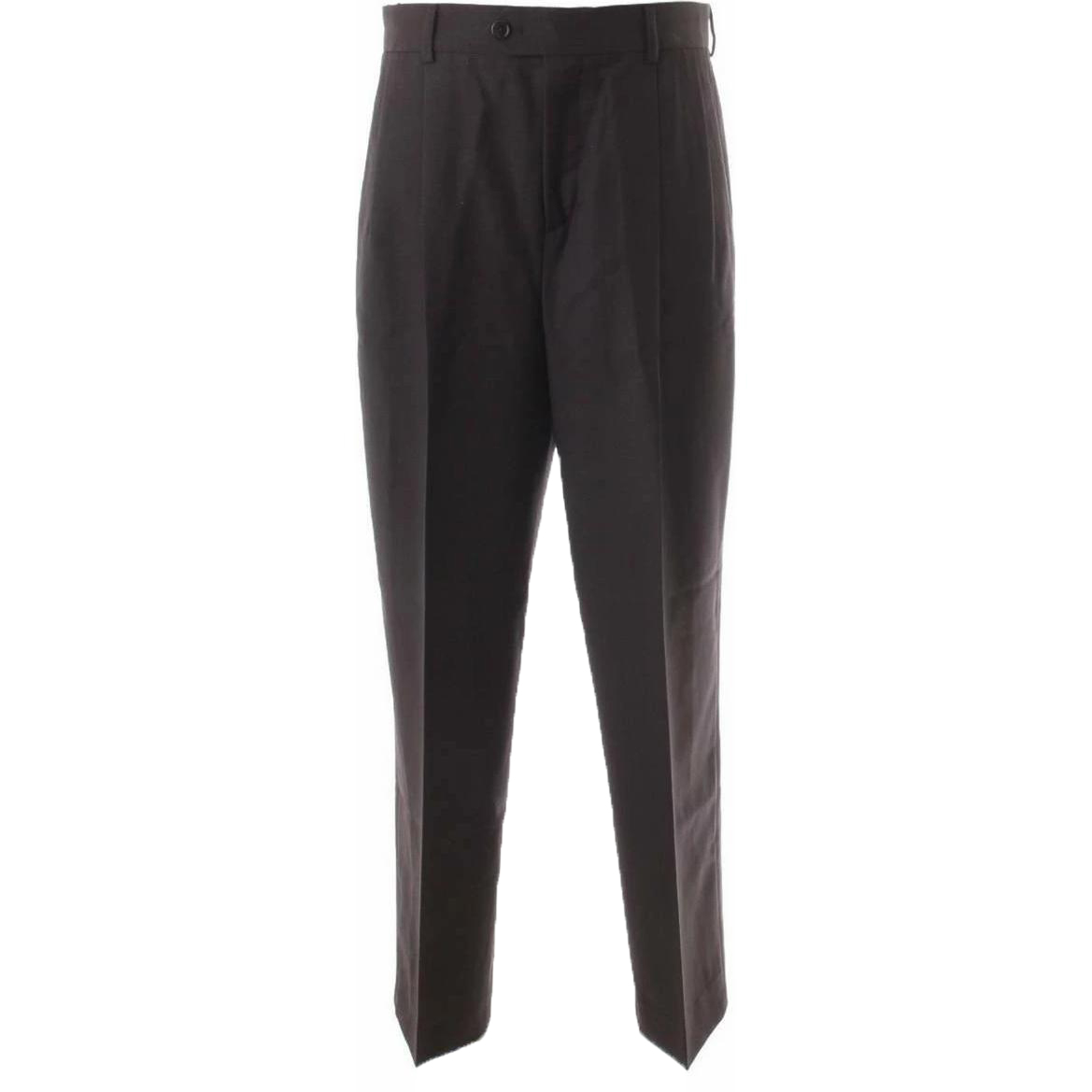 CELINE SS23  Black Pleated Mid-Rise Straight-Leg Casual Pants 2P498244M-38NO