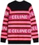 Lookbook Jersey de Punto Cuello V a Rayas en Bloques de Color Negro CELINE SS23. 2AC91579S-24BK