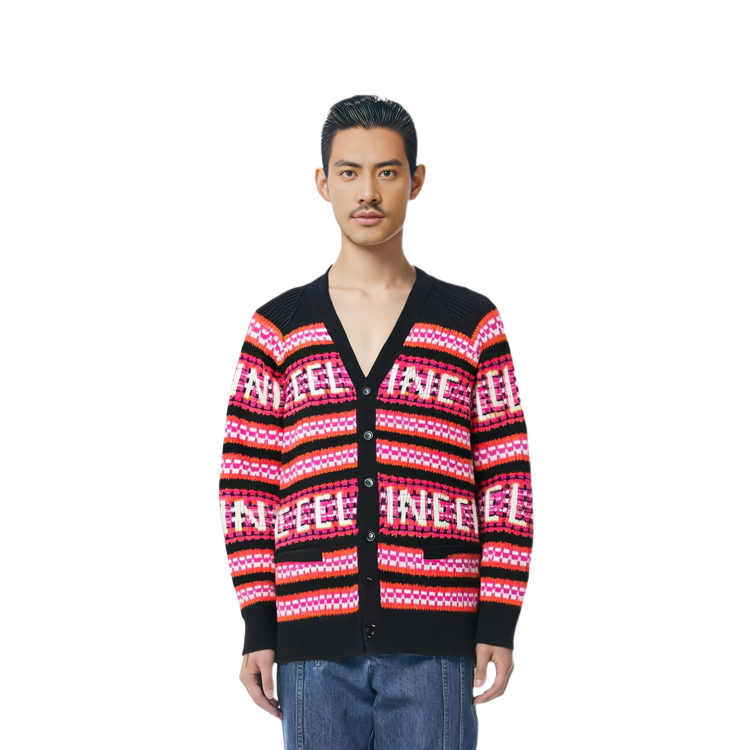 Purchase Jersey de Punto Cuello V a Rayas en Bloques de Color Negro CELINE SS23. 2AC91579S-24BK