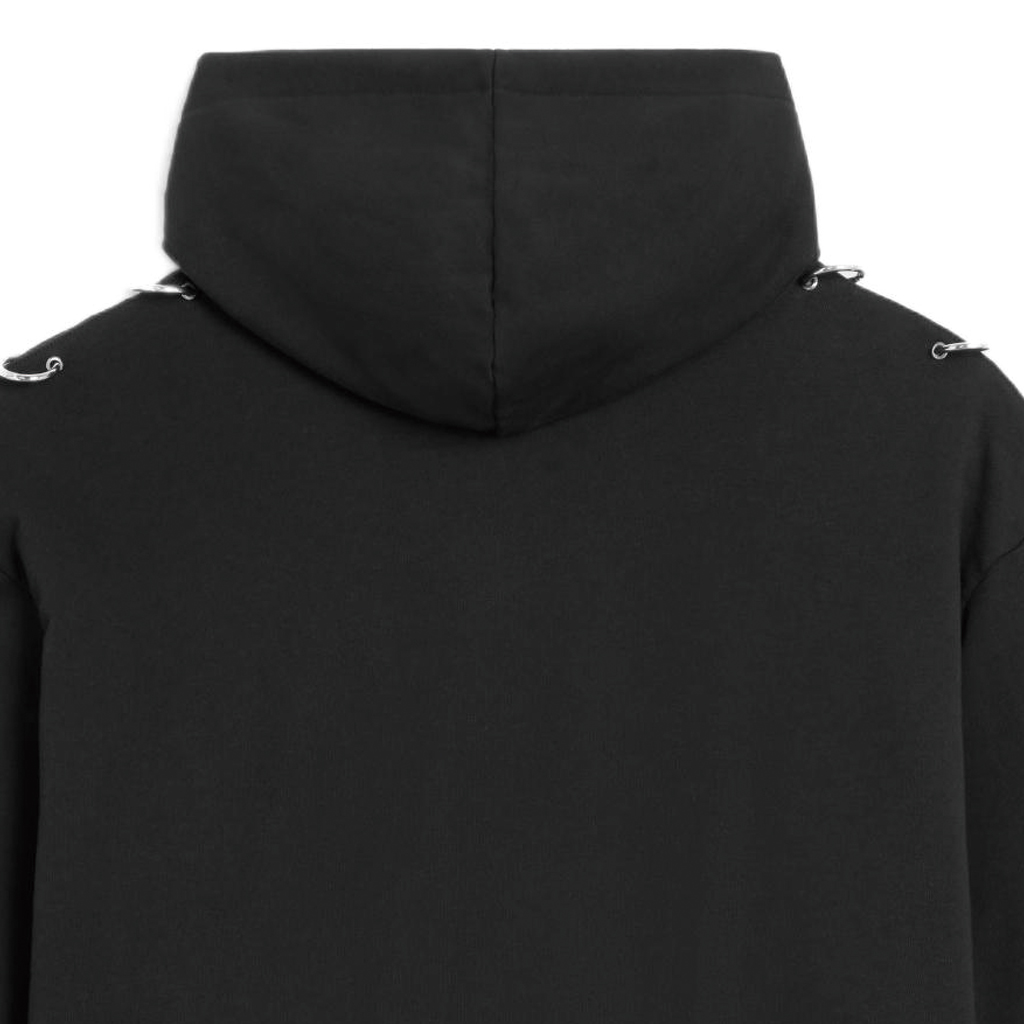 Cheap Sudadera Negra de Felpa CELINE SS23 con Detalle de Anillo Circular. 2Y89A345F-38NS