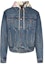 Buy CELINE SS23 Jaket Hoodi Denim Logo Biru. 2Q660930F-07UW