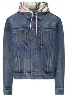 CELINE SS23 Jaket Hoodi Denim Logo Biru. 2Q660930F-07UW Order CELINE SS23 Jaket Hoodi Denim Logo Biru. 2Q660930F-07UW