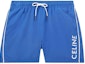 Buy CELINE SS23 Blue Logo Print Mid-Waist Casual Shorts. 2Z393519U-07RB