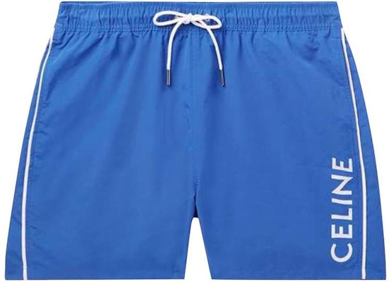 CELINE SS23 Blue Logo Print Mid-Waist Casual Shorts. 2Z393519U-07RB Order CELINE SS23 Blue Logo Print Mid-Waist Casual Shorts. 2Z393519U-07RB