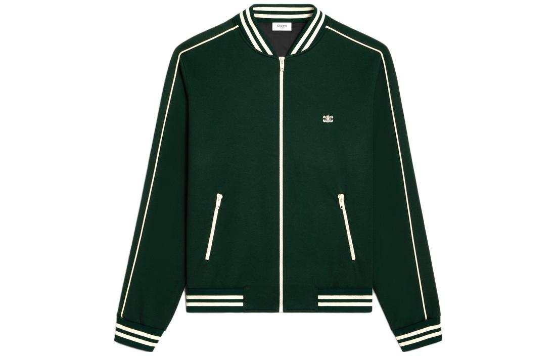 CELINE SS23  Color Block Striped Trim Zip-Up Jacket 2Y83C021W-31GO