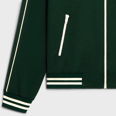 CELINE SS23 Jaket Zip-Up Trim Garis Blok Warna. 2Y83C021W-31GO 3