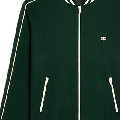 CELINE SS23 Jaket Zip-Up Trim Garis Blok Warna. 2Y83C021W-31GO 5