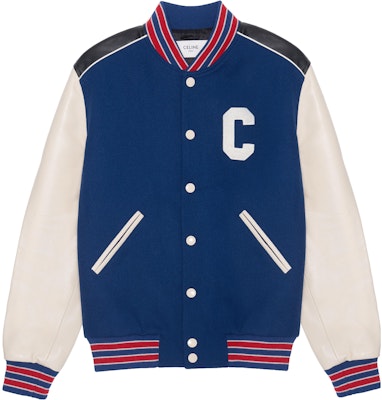 CELINE SS23 藍色拼接Logo棒球外套鈷藍款 2V56D896C-07CO Buy CELINE SS23 藍色拼接Logo棒球外套鈷藍款 2V56D896C-07CO