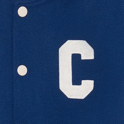 CELINE SS23 藍色拼接Logo棒球外套鈷藍款 2V56D896C-07CO 1