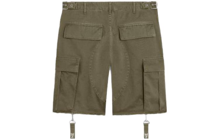 Lookbook CELINE SS23  Green Solid Color Stylish Button Shorts. 2Z383403E31GR