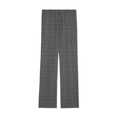 CELINE SS23 Grey Plaid Straight-Leg Casual Pants. 2P194816H-38GR